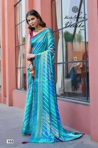 Venika Chiffon brasso Foil ตลาด Saree ในอินเดีย - Product Image 3