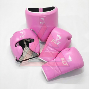 Nouvel ensemble professionnel de gants de boxe en cuir, protège-tête et protège-glande, respirant et durable, pour la boxe de combat - Product Image 6