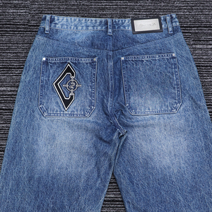 กางเกงยีนส์ทรงหลวมสำหรับผู้ชายกางเกงยีนส์ผู้ชายดีไซน์หนวดแมวแบบลำลองซักได้2025ฤดูใบไม้ร่วงสไตล์ใหม่ - Product Image 6