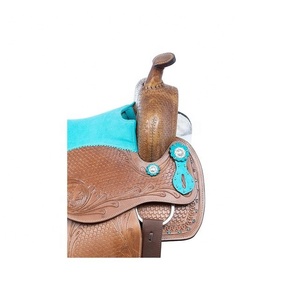 Selle usinée de course de baril occidental fait à la main Collier de poitrine de bride d'équitation avec selle usinée à la main - Product Image 5