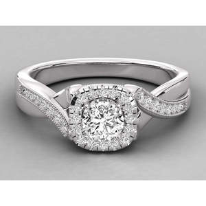 Bague solitaire en or 9 carats pour femmes, diamant cultivé en laboratoire, élégante et luxueuse - Product Image 3