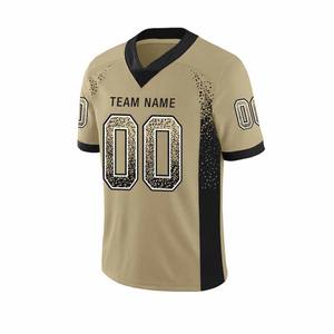 Meilleure vente maillot de football pour hommes couleur de la peau col en V à manches courtes équipe Club maillot d'exercice de football américain chemise - Product Image 6