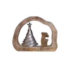 Elegante arreglo de hojas de bayas de mesa de metal para cenas navideñas y decoración de fiesta de Navidad - Product Image 6