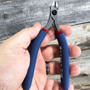 Tronex Chain Nose Stubby <b>Pliers</b> Stainless Steel Yellow Handle Fine Precision Jewelry Ring Making Wire Bending Tool Compact - Product Image 5