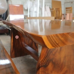 Ensemble de salle à manger en bois massif, table rectangulaire et banc, meubles de cuisine, design moderne minimaliste pour la salle à manger à domicile - Product Image 6
