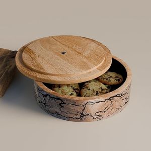 Budget Wooden Roti <b>Box</b> for Hot Chapatis and Convenient Kitchen Use Handmade Wooden Chapati Storage <b>Box</b> By AALIYAN IMPEX - Product Image 5