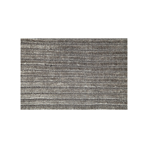 Alfombras Tejidas a Mano de Lana y Viscosa en Gris Base y Patrón de Rayas Negras Hwv-2000 para Uso Doméstico - Product Image 3