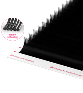 Pestañas de visón CharmLash al por mayor, extensiones de pestañas de visón mate aterciopelado, bandejas de extensiones de pestañas de visón con tecnología hueca y volumen - Product Image 1