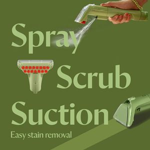 Limpiador de Alfombras y Tapicería Portátil Multiusos para Auto y Vehículos con Herramientas Especiales Exclusivas Verde 1400B - Product Image 5