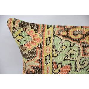 Multicolor Vintage Paisley Patchwork Lana Kantha Almohada 16x48 Pulgadas Técnica Tejida - Product Image 2