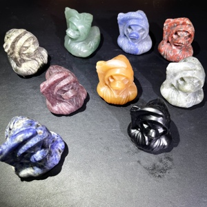 Canards en cristal mélangé sculptés à la main en calcite <span class=keywords><strong>jaune</strong></span> naturelle, <span class=keywords><strong>aventurine</strong></span> verte et lapis-lazuli pour la décoration intérieure - Vente en gros - Product Image 1
