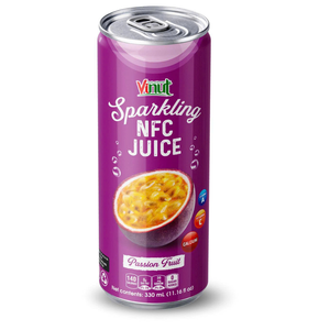 330ml VINUT Passion Fruit Juice Can NFC Sparkling Water Drink <b>Carbonate</b> OEM ODM Private Label Beverage Chilled Vietnam Factory - Product Image 2
