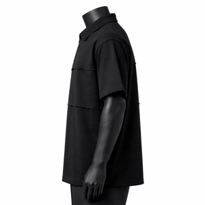 Camiseta Polo Negra Extra Grande Personalizada para Hombre, de Manga Corta, Estilo Casual, para Golf, Venta al Por Mayor, Fabricante OEM - Product Image 4