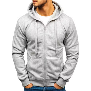 Sudadera con capucha de fitness con cremallera ligera personalizada para hombre 100% algodón invierno OEM técnica bordada de impresión digital - Product Image 6