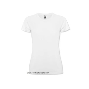 High Quality Classic Women's <b>T</b>-<b>Shirt</b> Comfortable Cotton Knitted for Outdoor Sports Casual Wear for Running Sessions Plain Tshirt - Product Image 2