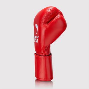 Équipement d'entraînement à lacets en cuir imprimé rouge et blanc de haute qualité personnalisé OEM pour les gants de frappe de kickboxing et de sparring - Product Image 5