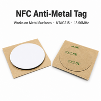 Carte en époxy cristalline RFID NFC 13,56 MHz, autocollant NFC pour médias sociaux, étiquette RFID adhésive Ntag 213 215 216, étiquettes NFC anti-métal