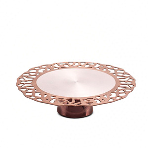 Ensemble de supports à gâteaux en marbre 2 pièces, base ronde en métal doré, dessus en pierre blanche, présentoir élégant pour desserts, personnalisation OEM - Product Image 5
