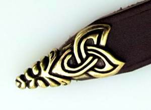 Ceinture en cuir vintage de style viking normand, ceinture médiévale faite à la main à haute résistance avec boucle en laiton, embout de sangle - Product Image 4