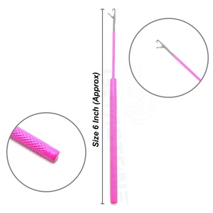 Outil professionnel pour la pose d'extensions de cheveux au crochet |   Aiguilles à crochet pour l'installation de micro-anneaux et de nano-perles |   Acier inoxydable durable - Product Image 1