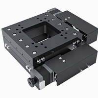Plateforme de microscope motorisée à positionnement XY avec guides à rouleaux croisés et vis à billes pour inspection optique en aluminium automatisée