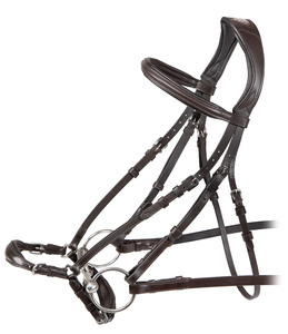 Chaud multicolore en cuir véritable cheval bride goutte muserolle taille pleine - Product Image 6