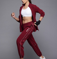 Ensemble de survêtements 2 pièces pour femme, taille plus, écologiques, 100 % coton/polyester, collection automne-hiver, vente en gros
