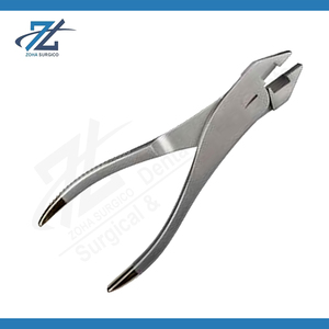 Alicates de Corte de Alambre de Acero Inoxidable con Mangos Dorados y Borde de Carburo de Tungsteno de 120 mm de Largo para Alambre de 0.2 mm, Uso Quirúrgico, Certificación CE - Product Image 2