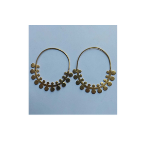 Pendiente de latón con forma de diamante Latón Chapado en plata Pendiente punk Pendientes de silla de cobre al mejor precio - Product Image 1