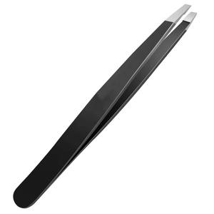 Pinces à épiler inclinées antistatiques personnalisées en acier inoxydable, outils d'épilation des sourcils, couleurs personnalisées avec étiquette privée - Product Image 1