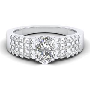 REYES Fabricante Venta Directa 925 Plata Esterlina GRA Certificado Moissanite Anillos de Compromiso en Oro de 14K Anillos de Promesa de Boda - Product Image 5