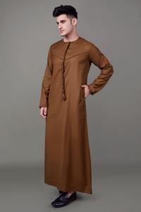 Thobes de Estilo Árabe Tradicional para Adultos, Tejido Transpirable y Sostenible, Jubba Larga con Diseño Liso, Estilo Musulmán Informal - Product Image 2