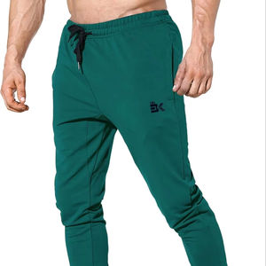 Pantalon de jogging à fermeture éclair confortable pour hommes Pantalon de survêtement léger en toile pour entraînement de gymnastique Pantalon de survêtement à poches droites Style décontracté foncé - Product Image 1
