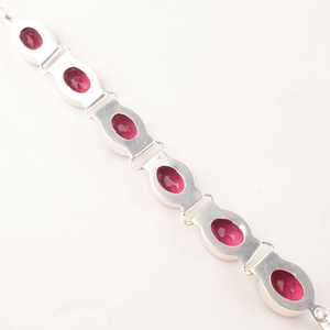 Pink Zircon <b>Sterling</b> <b>Silver</b> Tennis <b>Bracelet</b> Oval Cut Luxury Handmade Elegant Jewelry for <b>Women</b> - Product Image 2