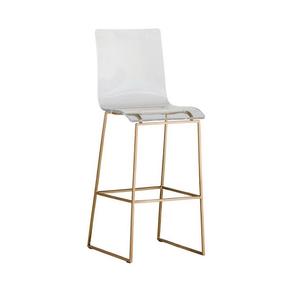 เก้าอี้กำมะหยี่คุณภาพระดับพรีเมี่ยมดีไซน์สุดหรูทำจากโลหะสีทองเงางาม - Product Image 3