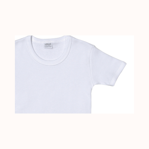 <span class=keywords><strong>Maglietta</strong></span> Unisex <span class=keywords><strong>bianca</strong></span> per bambini realizzata in cotone 100% dal grossista italiano disponibile per l'esportazione globale alla rinfusa - Product Image 3