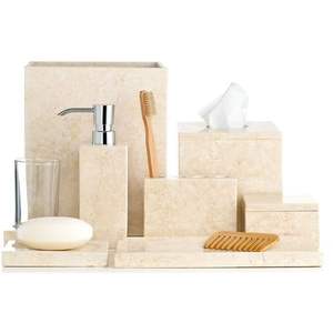 Pure White Marble Bathroom <b>Sets</b> Accessories Toothbrush Holder Toothbrush Cup <b>soap</b> Dispenser Bathroom Accessories <b>Set</b> - Product Image 3