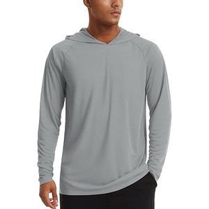 Hauts de sport pour hommes à manches longues avec capuche pour la course à pied et la musculation - Product Image 2