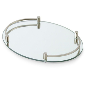 Bandeja Decorativa Hexagonal Moderna y Glamorosa de Metal con Espejo, Acabado Dorado, Organizador de Maquillaje y Joyas de Vidrio, Bandeja de Almacenamiento, Decoración para el Hogar - Product Image 4