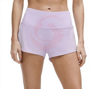 Shorts de course personnalisés pour femmes avec poches, taille haute, respirants, légers, impression de logo personnalisée, service OEM - Product Image 1