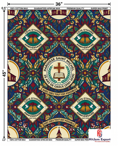 Fabricante de Tela de Algodón con Estampado Africano Personalizado de Primera Calidad, Proveedor Textil OEM ODM para Aniversarios de Iglesia, Nigeria, Ghana, Kenia, Senegal - Product Image 1