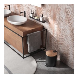 ถังขยะในห้องน้ำ KENTA สีดำ รุ่น 1409 41 พร้อมฝาปิดแบบเหยียบ ความจุ 5 ลิตร สำหรับห้องน้ำ Gedy - Product Image 2