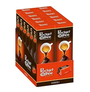 Ferrero Pocket Coffee Decaffeinato 5 Pezzi Chocolates Filled with Decaffeinated Liquid Coffee