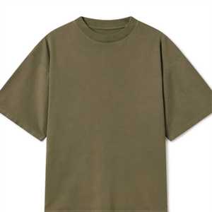 T-shirts surdimensionnés pour hommes coupe ample en coton épais à manches courtes Streetwear Hip-Hop Vintage Casual Summer Trendy Tee - Product Image 3