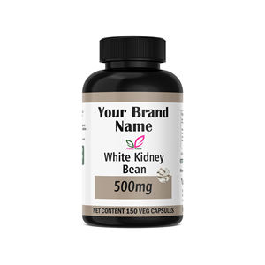 Frijol blanco personalizado 500mg 150 cápsulas Suplemento de hierbas Etiqueta privada OEM ODM Peso natural y soporte de bienestar - Product Image 1