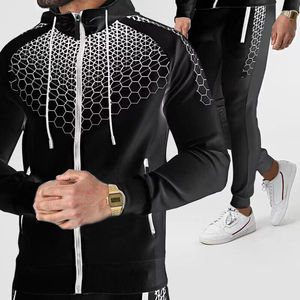 Jogger Set Activewear Windbreaker Track Suits Venta al por mayor Custom Slim Fit Athletic Full Zip Poliéster Entrenamiento Fitness Set - Product Image 1