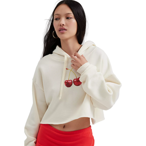 Sweat à capuche à manches courtes pour femmes T Girls Autumn Thin Hooded Crop Top Hoodies pour femmes - Product Image 1