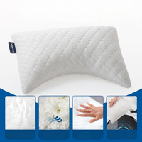 Oreiller Loft réglable de qualité supérieure-Double soutien pour les douleurs au cou/aux épaules, mousse à mémoire déchiquetée avec housse lavable amovible