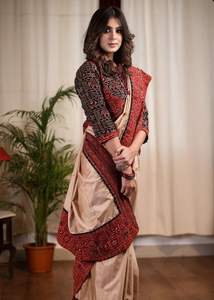 Saree fantaisie a lancé la soie modale lourde - Product Image 3