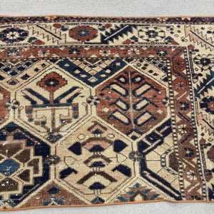 Alfombra Turca Vintage Pequeña de 2.2x3.1 pies, Alfombra de Lana Azul - Product Image 3